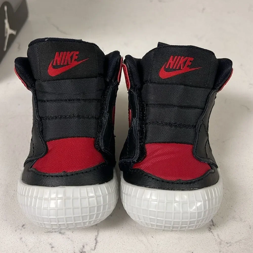 2019 Air Jordan 1 Crib Bootie 'Banned' Size 3C AT3745-023 Red & Black